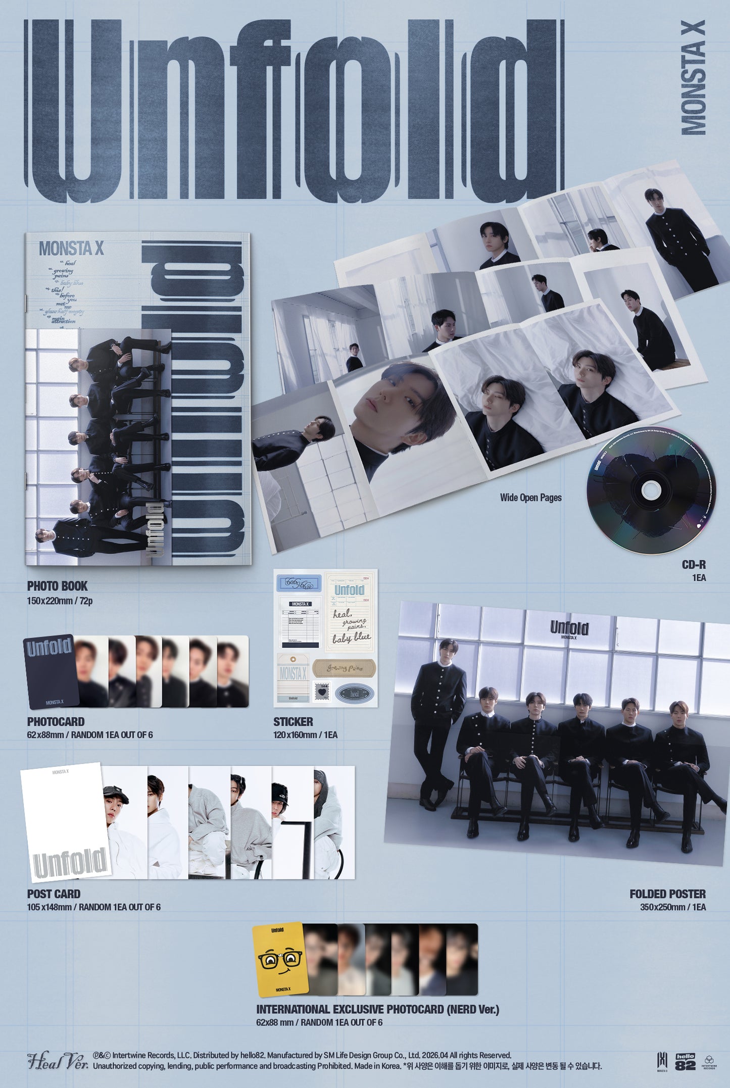 MONSTA X - 'Unfold' (Standard ver.) (RANDOM MEMBER SIGNED)