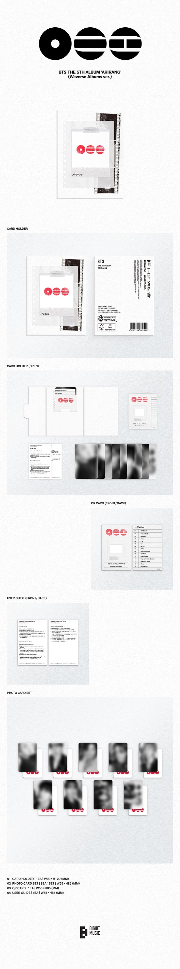 BTS - 5th Album 'ARIRANG' (Weverse Albums ver.) + Soundwave Sticker POB