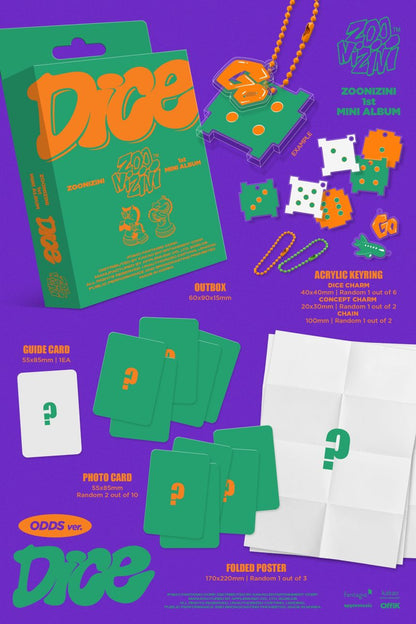 ASTRO - ZOONIZINI (주니지니) - 1st Mini-Album 'DICE' + Apple Music Photocard POB