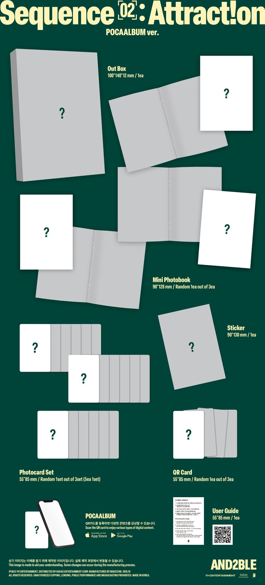 [PRE-ORDER] AND2BLE - 2nd Mini Album 'Sequence 02: Attraction' (POCAALBUM ver.)