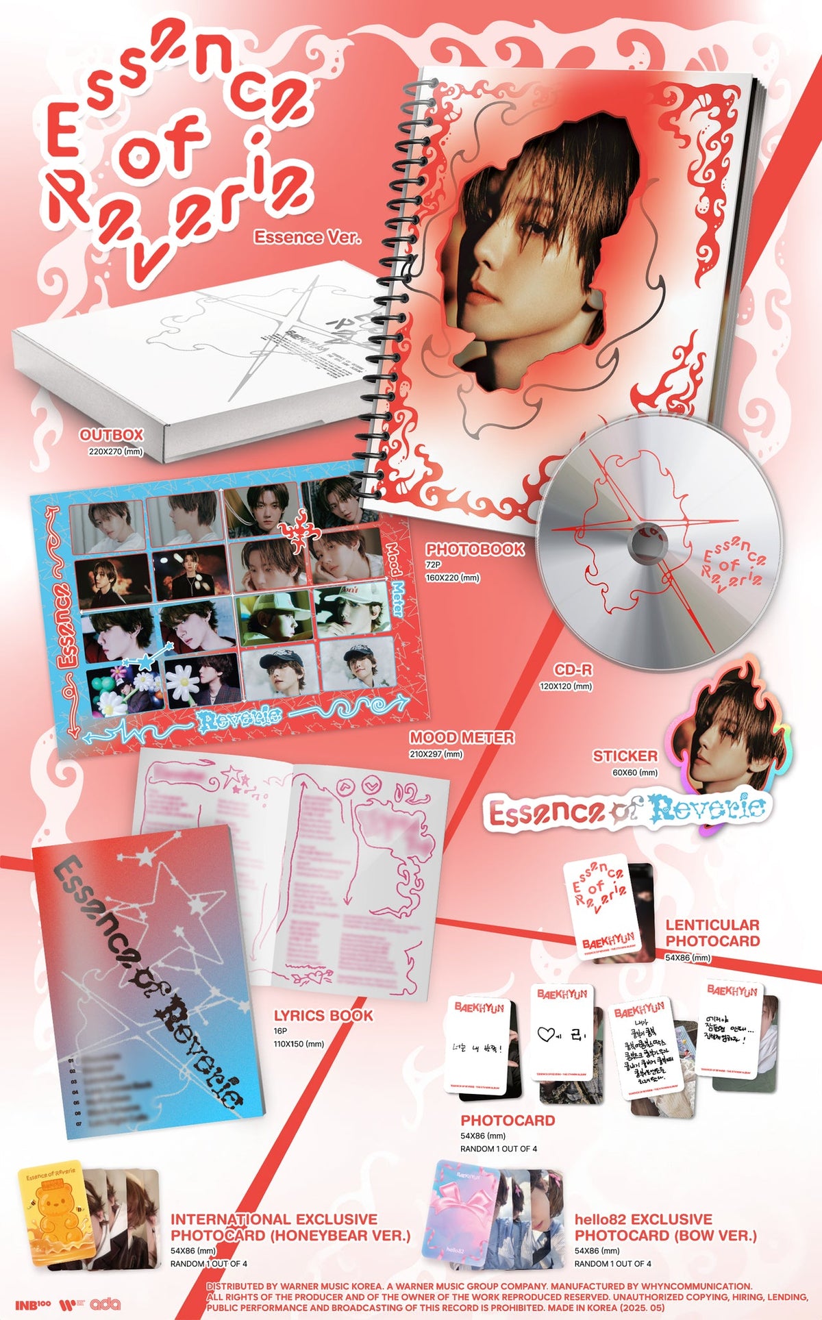 EXO - BAEKHYUN - The 5th Mini-Album 'Essence of Reverie' (Photobook Version)