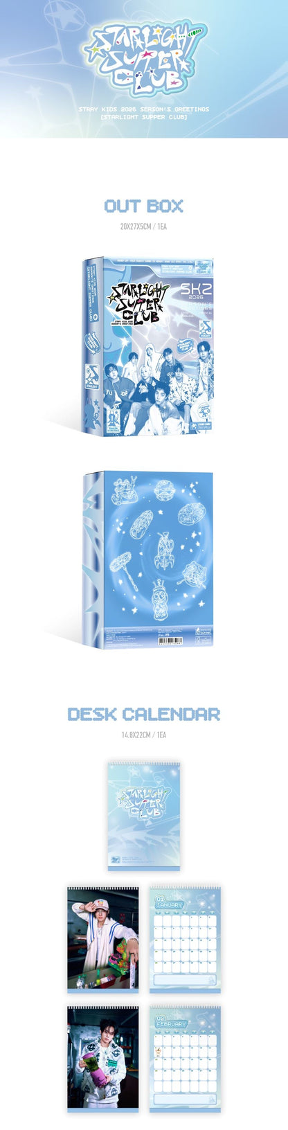 [PRE-ORDER] STRAY KIDS - 2026 SEASON'S GREETINGS 'STARLIGHT SUPPER CLUB' + Photocard Set POB