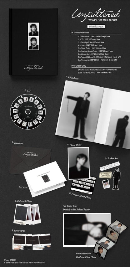 [PRE-ORDER] DAY6 - WONPIL - 1st Mini Album 'Unpiltered' (Photobook Ver.)