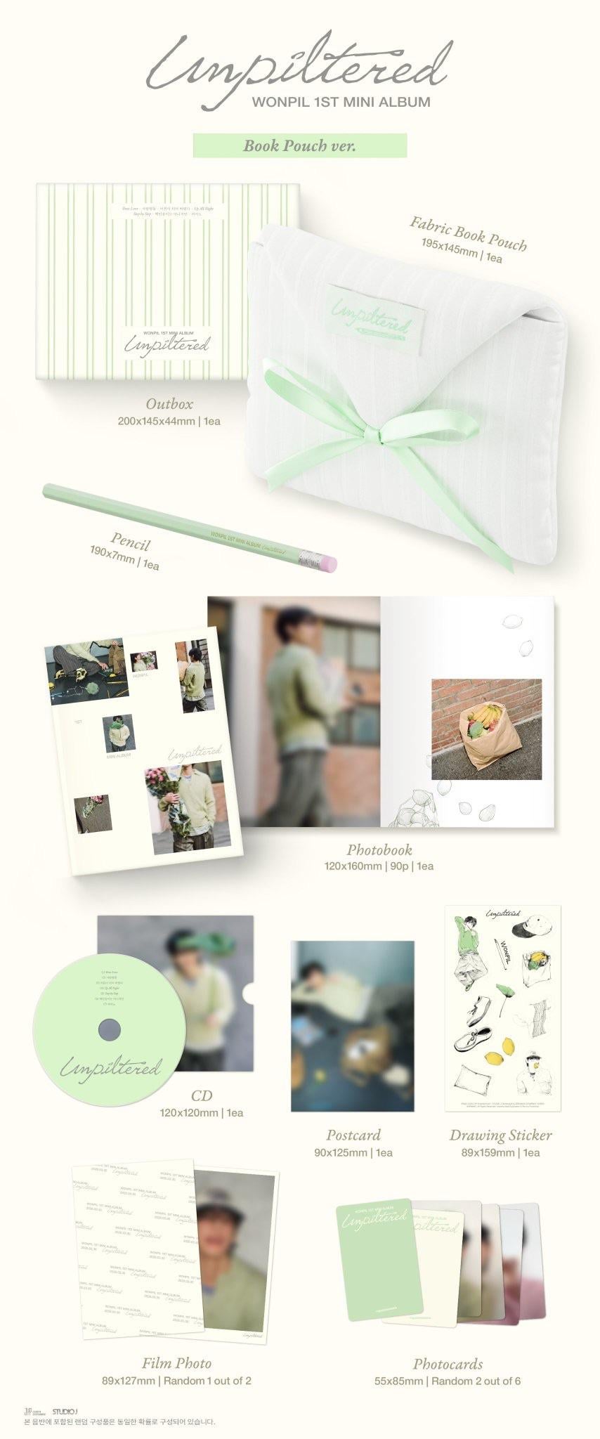 DAY6 - WONPIL - 1st Mini Album 'Unpiltered' (Book Pouch Ver.)