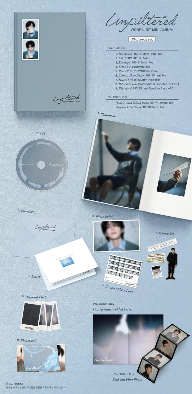 [PRE-ORDER] DAY6 - WONPIL - 1st Mini Album 'Unpiltered' (Photobook Ver.)