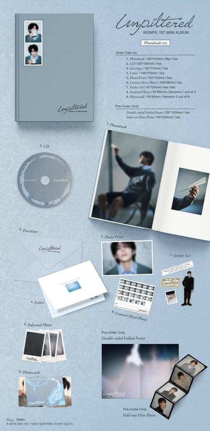 [PRE-ORDER] DAY6 - WONPIL - 1st Mini Album 'Unpiltered' (Photobook Ver.)