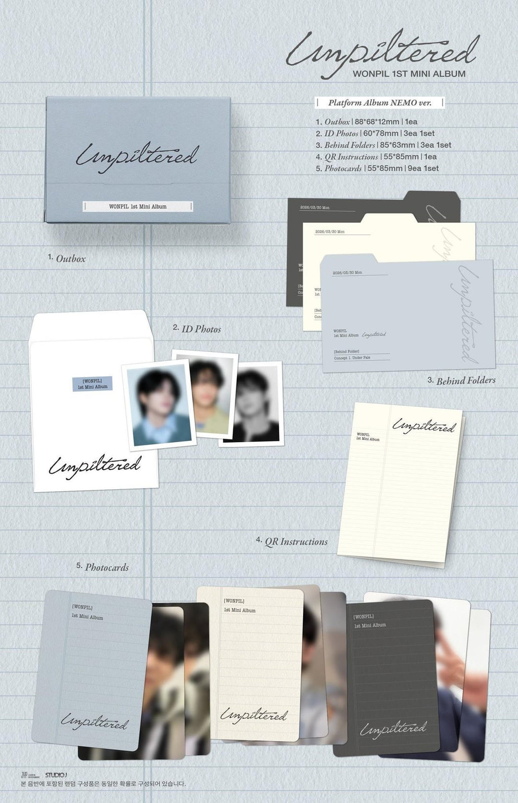 DAY6 - WONPIL - 1st Mini Album 'Unpiltered' (Platform Album NEMO Ver.)