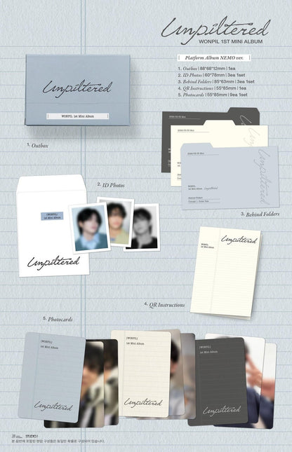 [PRE-ORDER] DAY6 - WONPIL - 1st Mini Album 'Unpiltered' (Platform Album NEMO Ver.)