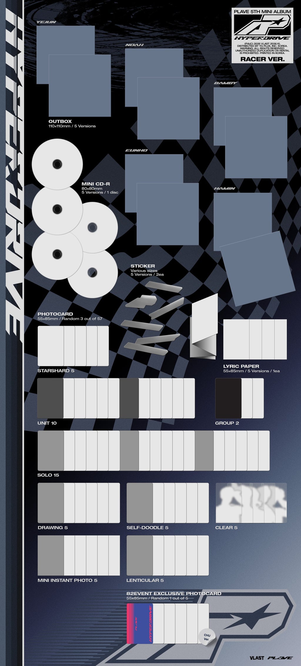 [PRE-ORDER] PLAVE 5th Mini Album 'HYPERDRIVE' (Racer Ver.)(82EVENT Exclusive)