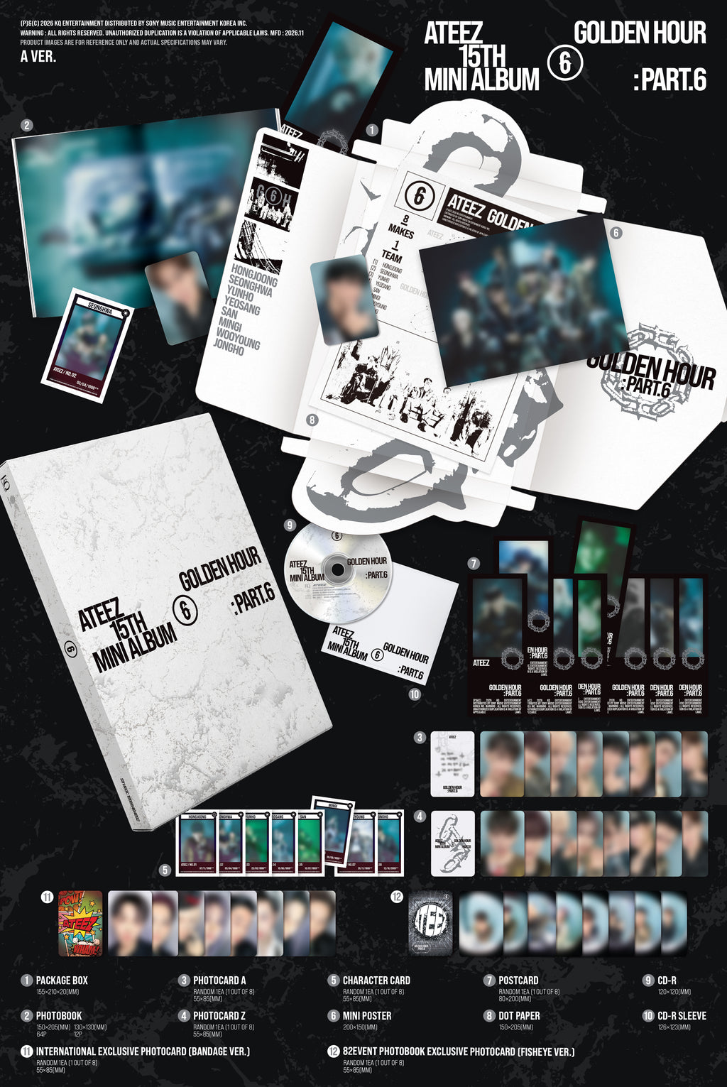 [PRE-ORDER] ATEEZ - 'GOLDEN HOUR: PART.6' (Standard ver.) - 82EVENT Exclusive