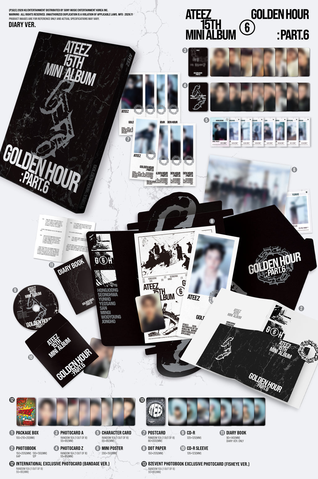 [PRE-ORDER] ATEEZ - 'GOLDEN HOUR: PART.6' (Standard ver.) - 82EVENT Exclusive