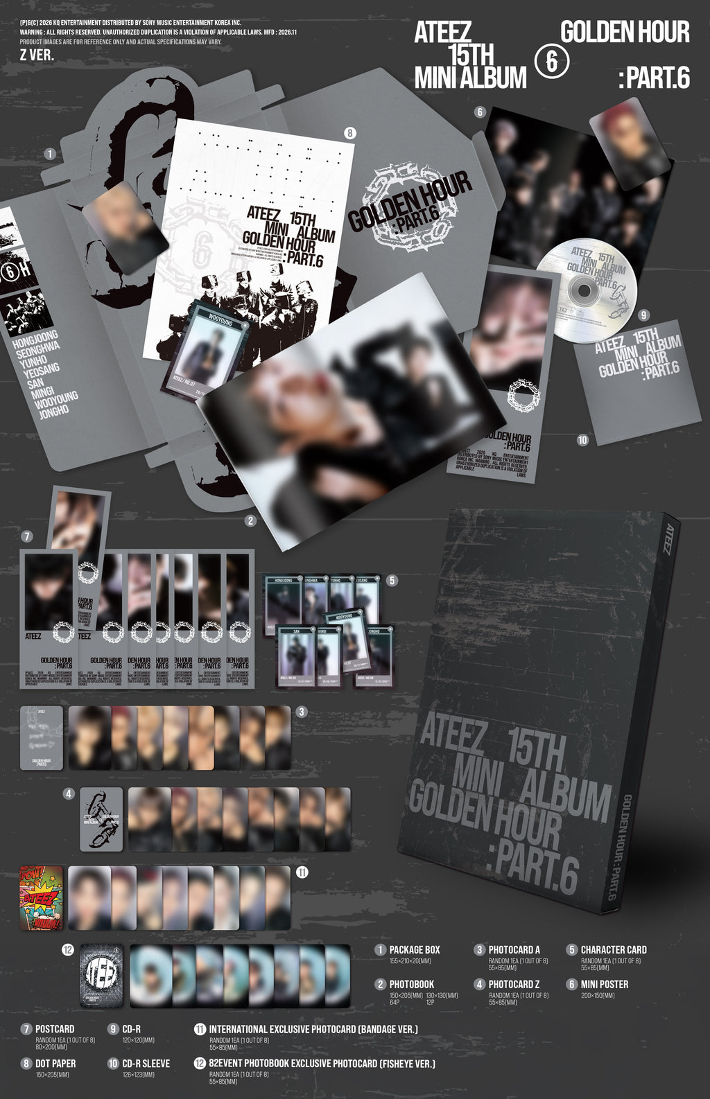 [PRE-ORDER] ATEEZ - 'GOLDEN HOUR: PART.6' (Standard ver.) - 82EVENT Exclusive