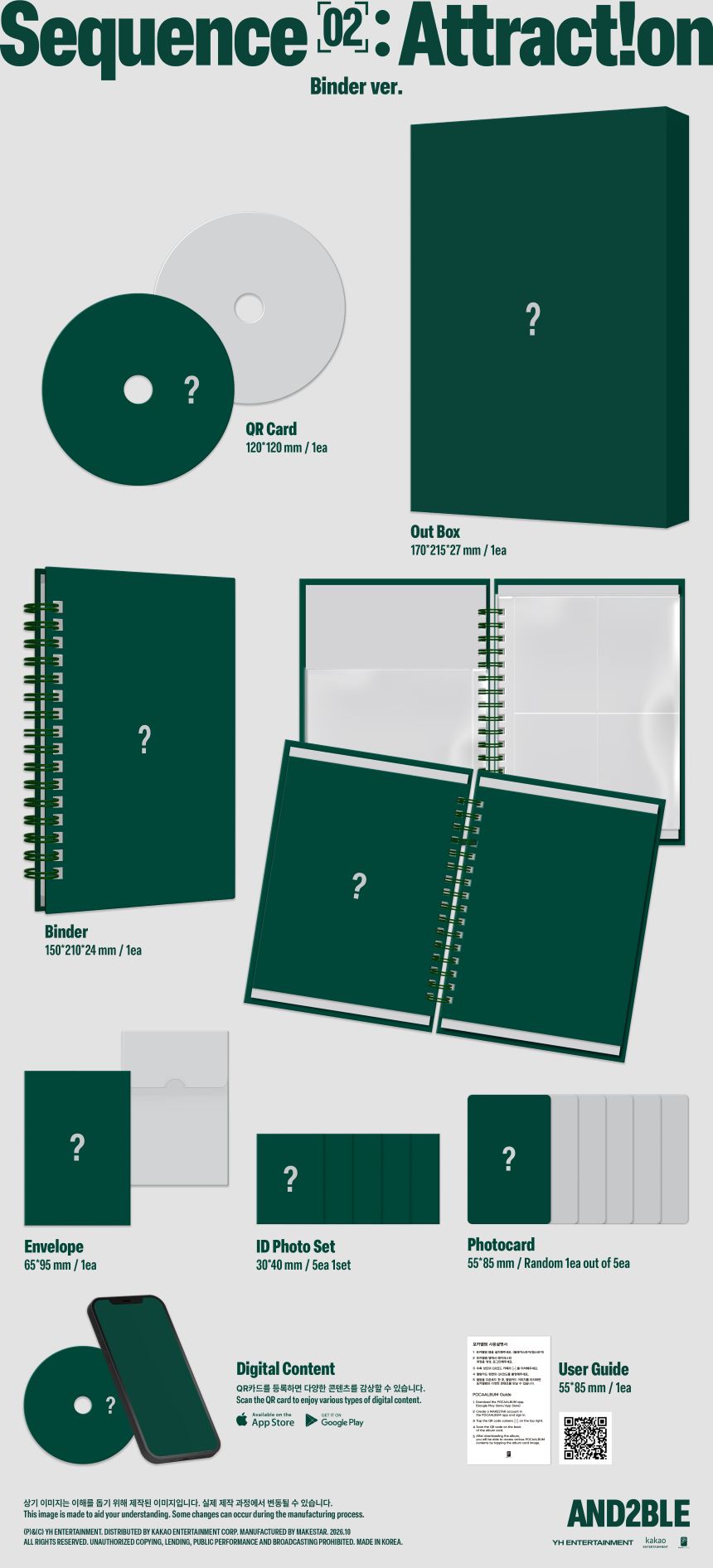 [PRE-ORDER] AND2BLE - 2nd Mini Album 'Sequence 02: Attraction' (Binder ver.)