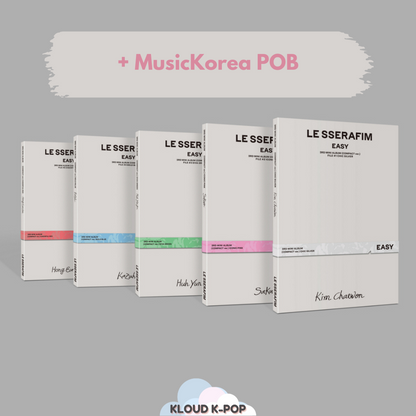 [PRE-ORDER] LE SSERAFIM - 3rd Mini-Album ‘EASY’ (Compact Version) + MusicKorea POB Photocard