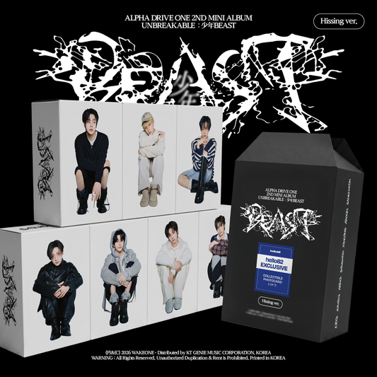 [PRE-ORDER] ALPHA DRIVE ONE - 2nd Mini Album 'UNBREAKABLE : 少年BEAST' (Hissing Ver.) (hello82 Exclusive) (RANDOM)
