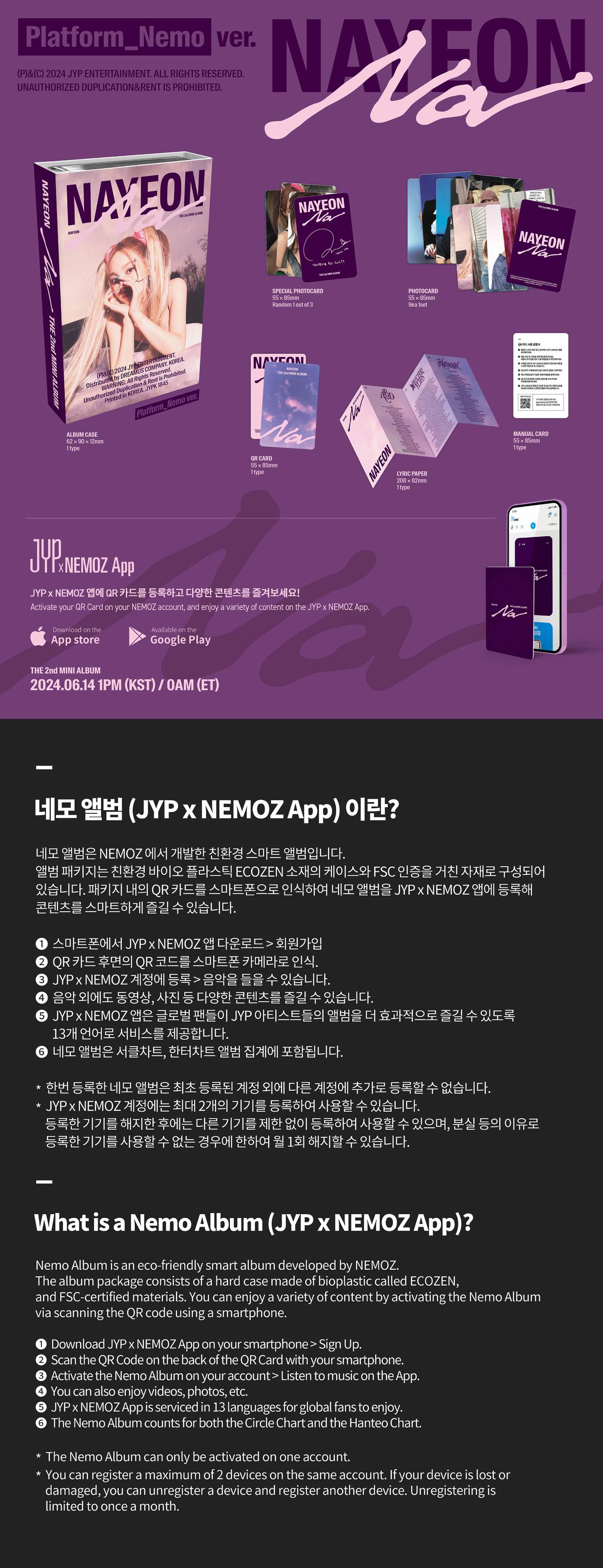 TWICE - NAYEON - 2nd Mini-Album 'NA' (Platform_Nemo Version)