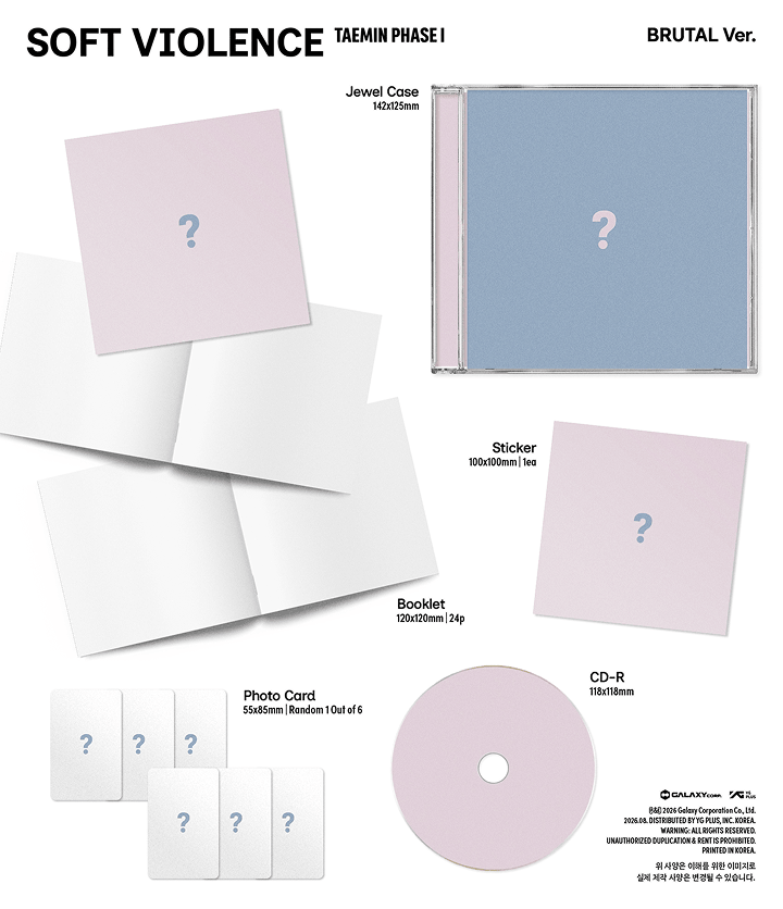 [PRE-ORDER] TAEMIN - 'PHASE 1 : Soft Violence' (Jewel ver.)