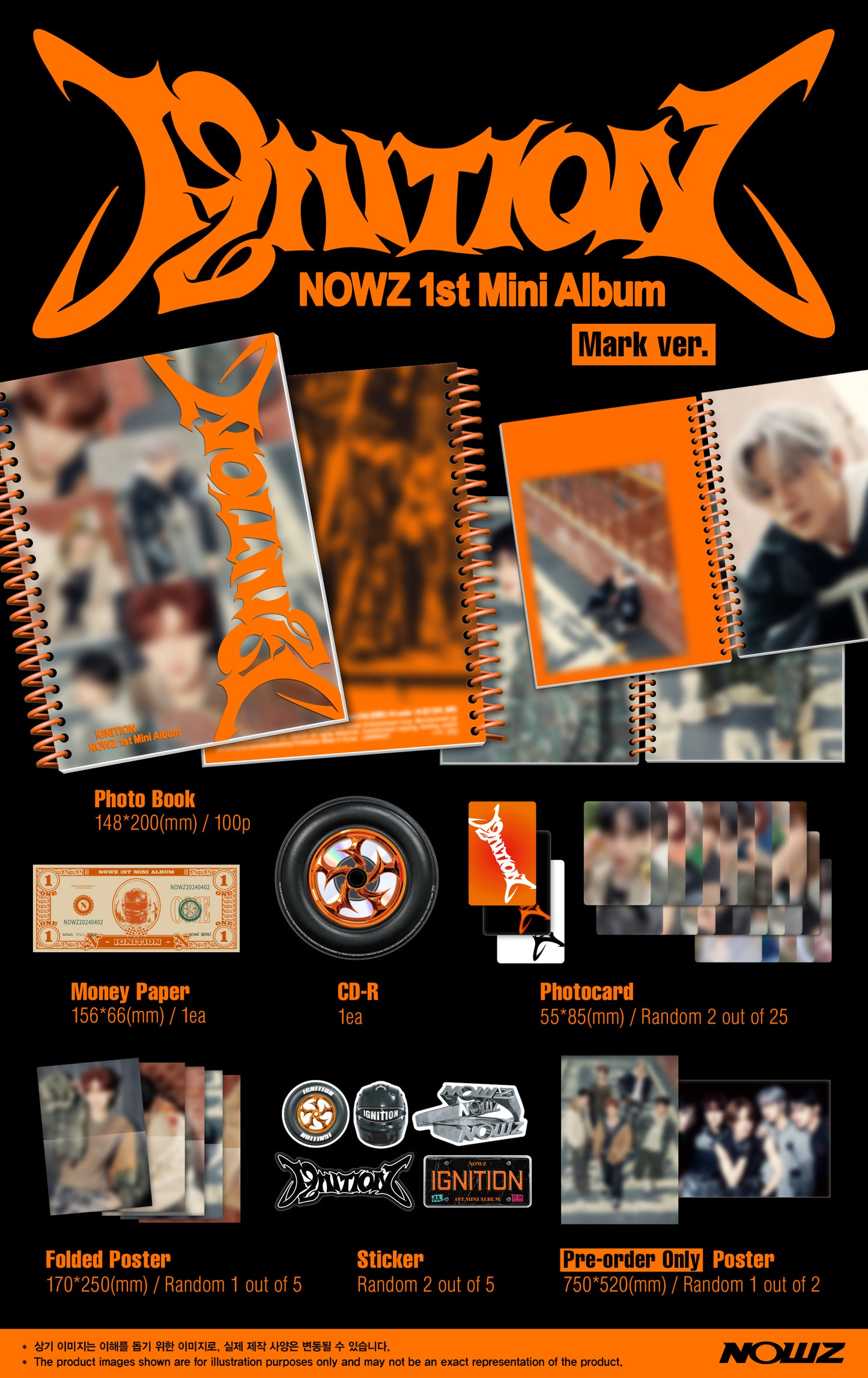 NOWZ - 1st Mini Album 'IGNITION' + Apple Music Photocard POB