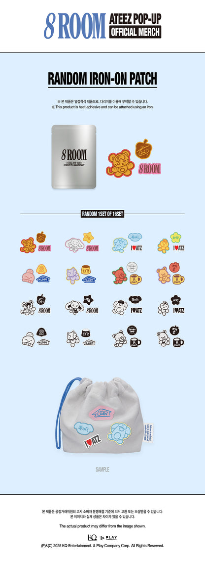 [PRE-ORDER] ATEEZ - 8ROOM OFFICIAL MD - Random Iron-On Patch