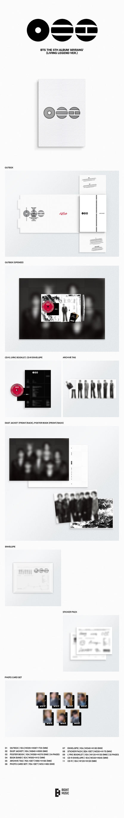 BTS - 5th Album 'ARIRANG' (Living Legend ver.) + Soundwave Photocard POB