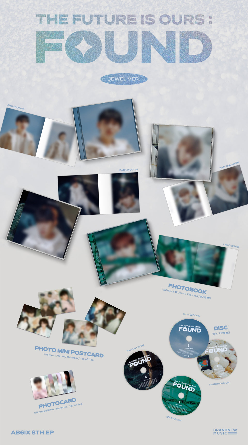 [FINAL SALE] AB6IX - 8th EP 'THE FUTURE IS OURS : FOUND' (Jewel Version)