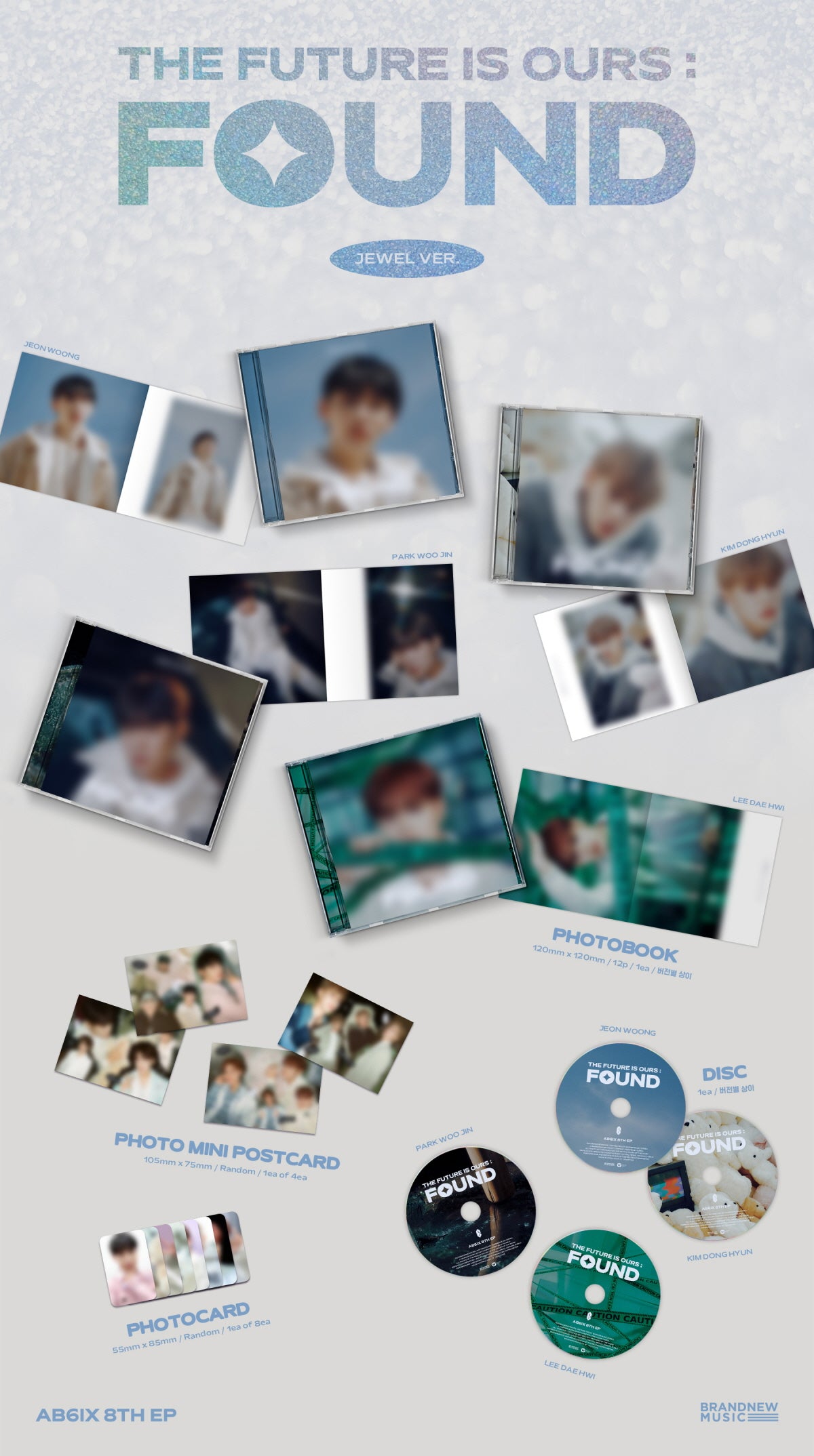 [FINAL SALE] AB6IX - 8th EP 'THE FUTURE IS OURS : FOUND' (Jewel Version)