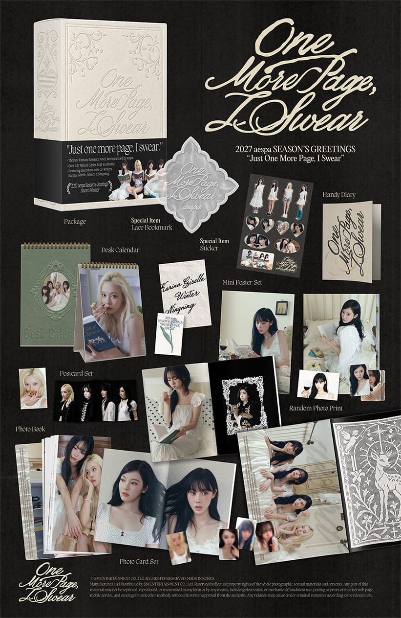 [PRE-ORDER] aespa - 2027 SEASON'S GREETINGS 'One More Page, I Swear' + POB Photocard Set