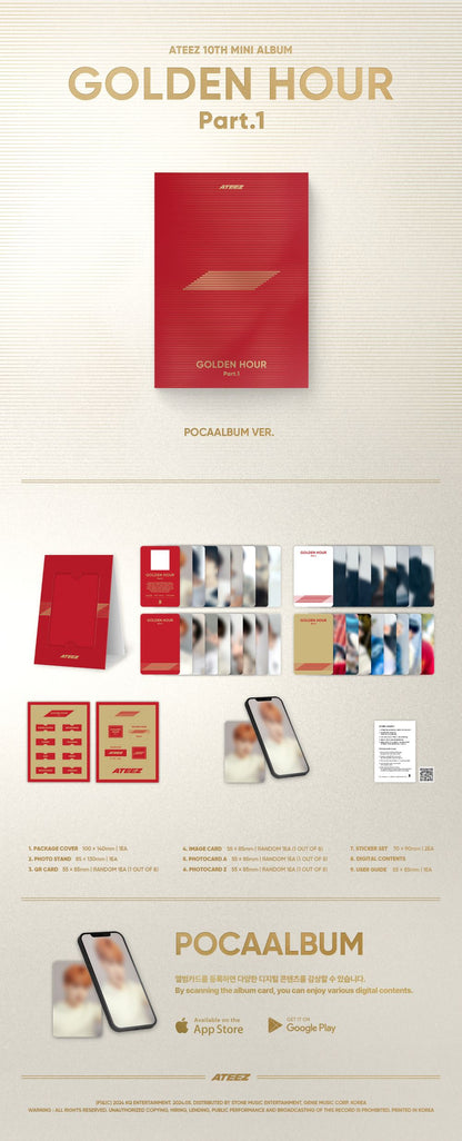 ATEEZ 에이티즈 - 10th Mini-Album 'GOLDEN HOUR : Part 1' (POCA ALBUM Version)