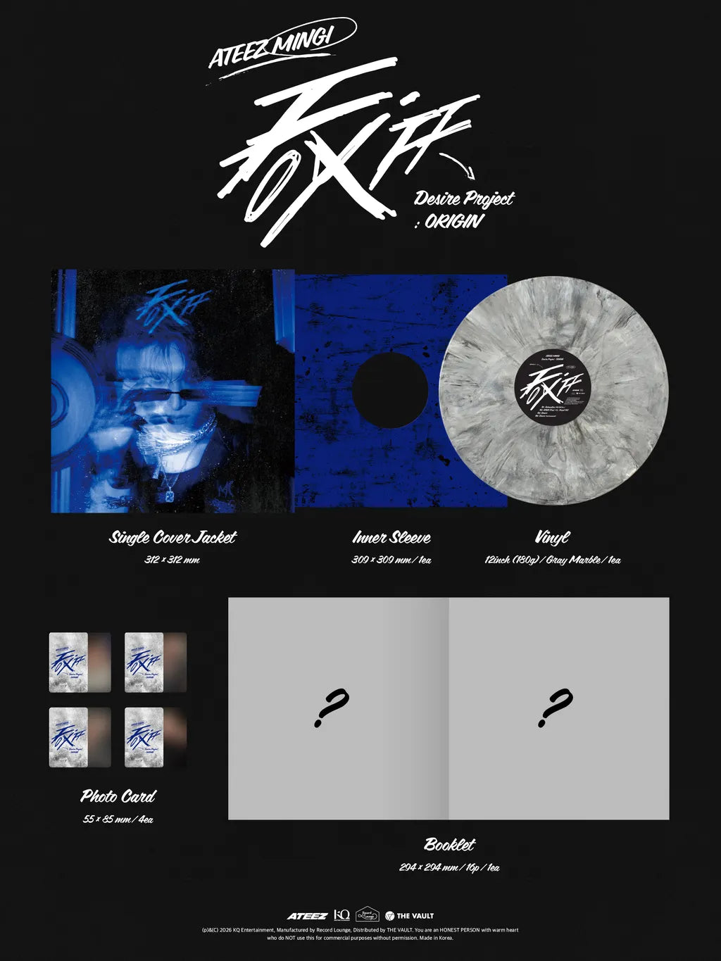ATEEZ - MINGI - 'FIX OFF Desire Project : ORIGIN' (Vinyl)