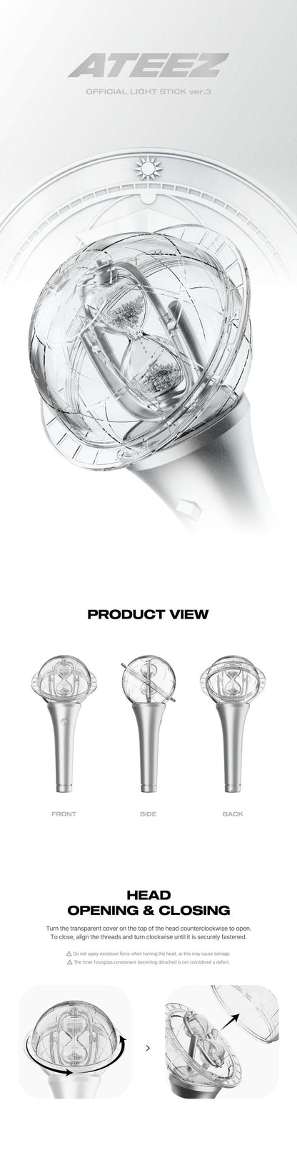 [PRE-ORDER] ATEEZ - OFFICIAL LIGHT STICK ver.3 + STICKER POB