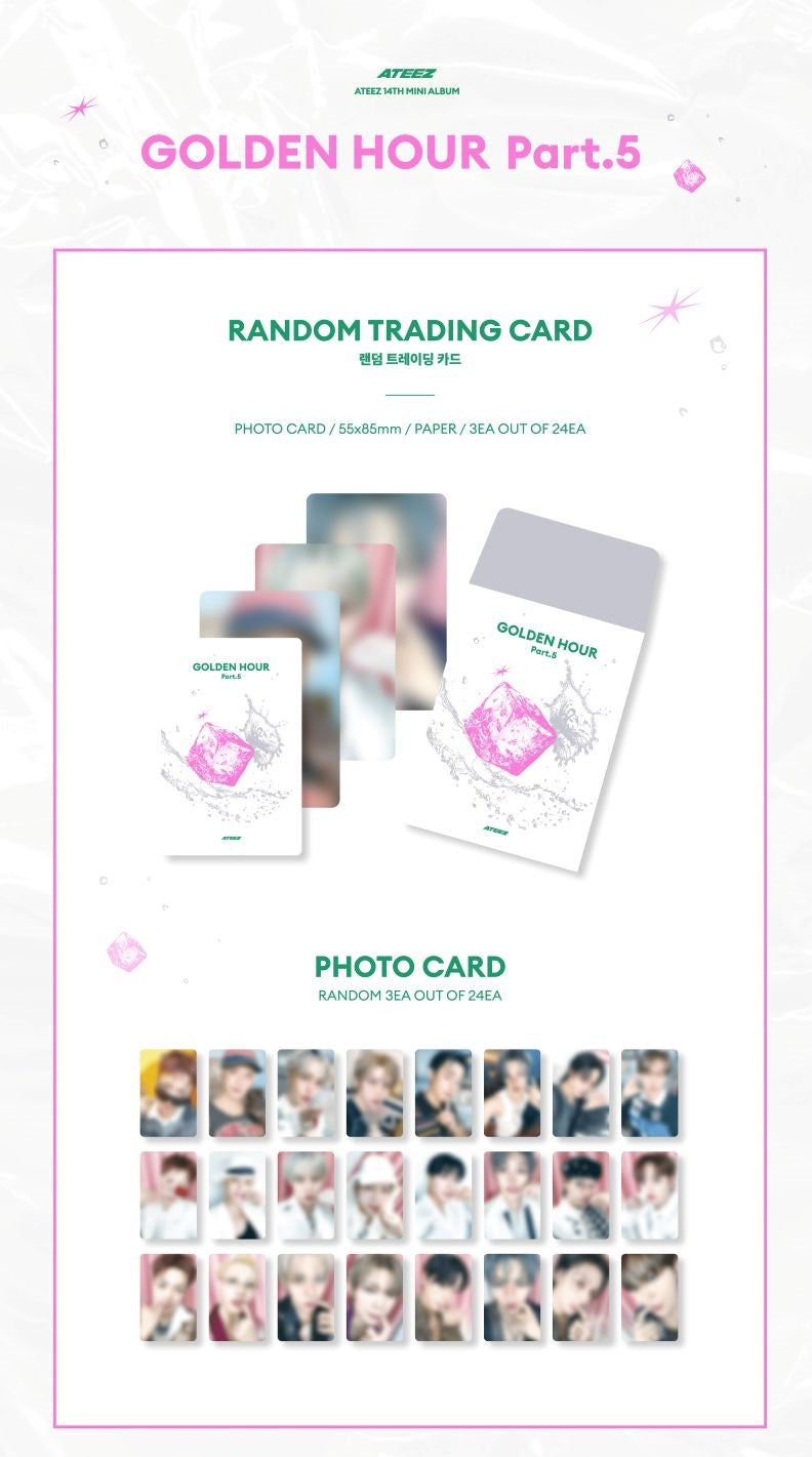 [PRE-ORDER] ATEEZ - POP-UP STORE 'GOLDEN HOUR : Part.5.' MD - Random Trading Card