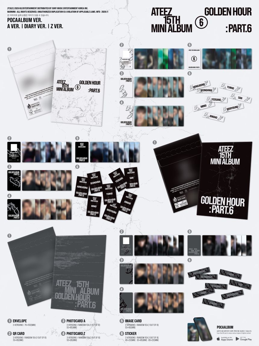 [PRE-ORDER] ATEEZ - 'GOLDEN HOUR: PART.6' (POCAALBUM ver.)