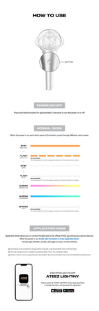 ATEEZ - OFFICIAL LIGHT STICK ver.3 + STICKER POB