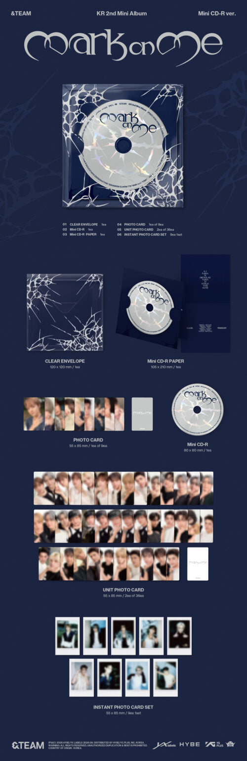 [PRE-ORDER] &TEAM - KR 2nd Mini Album 'Mark on Me' (Mini-CD ver.)