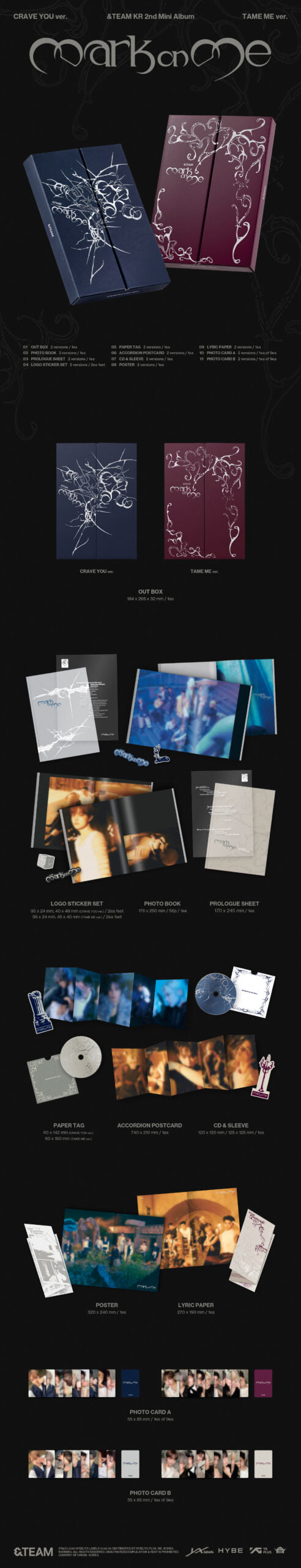 [PRE-ORDER] &TEAM - KR 2nd Mini Album 'Mark on Me' (Standard ver.)