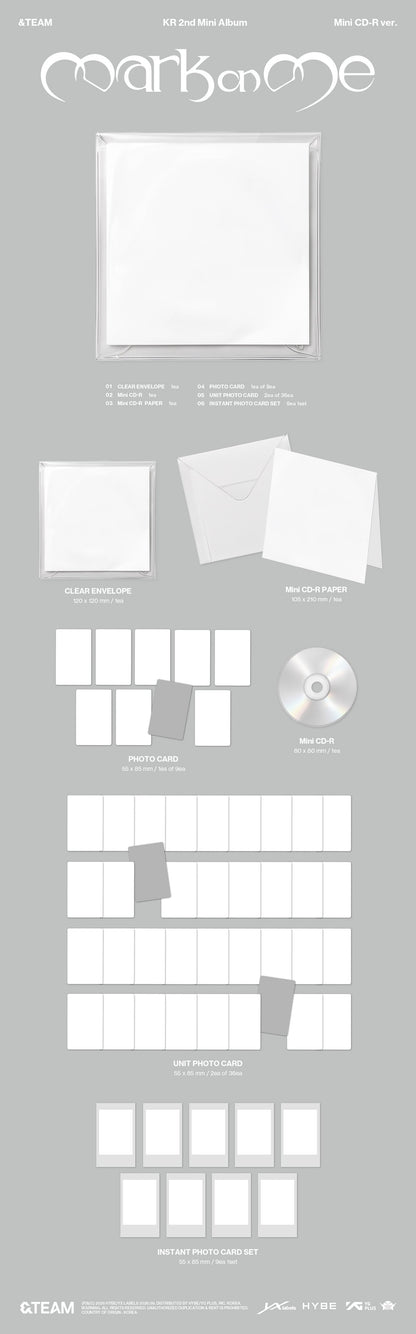 [PRE-ORDER] &TEAM - KR 2nd Mini Album 'Mark on Me' (Mini-CD ver.)
