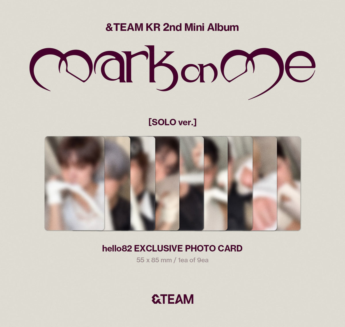 &TEAM - KR 2nd Mini Album 'Mark on Me' (Solo Edition ver.) (RANDOM) (82EVENT Exclusive)