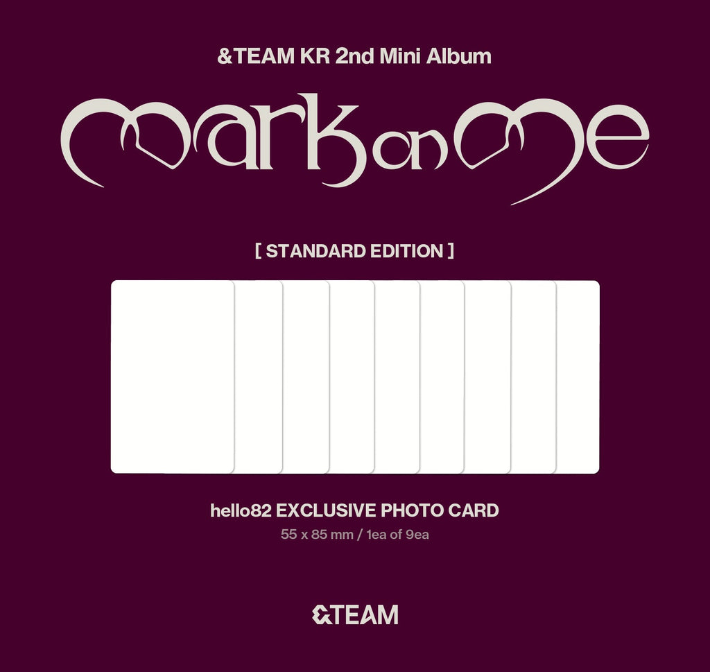 [PRE-ORDER] &TEAM - KR 2nd Mini Album 'Mark on Me' (Standard ver.) (hello82 Exclusive)