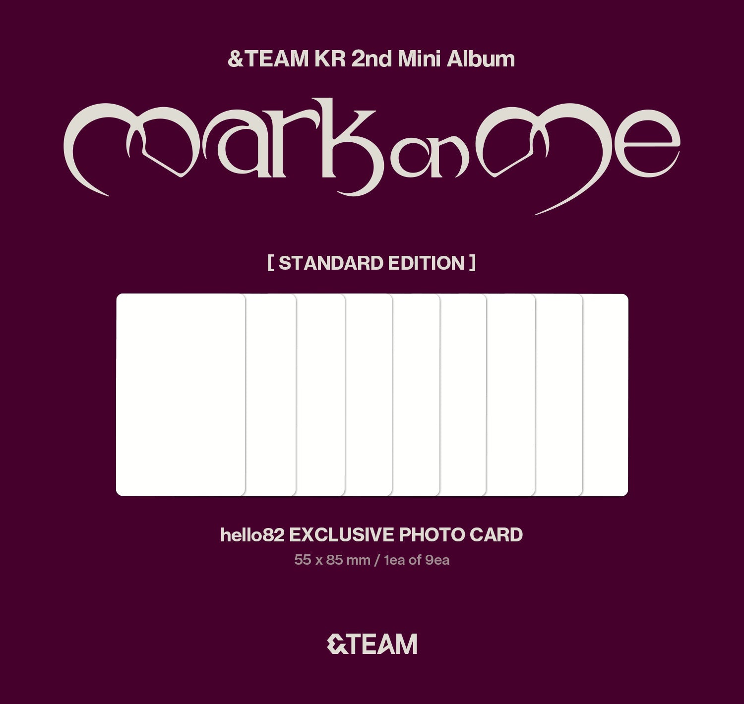 [PRE-ORDER] &TEAM - KR 2nd Mini Album 'Mark on Me' (Standard ver.) (hello82 Exclusive)