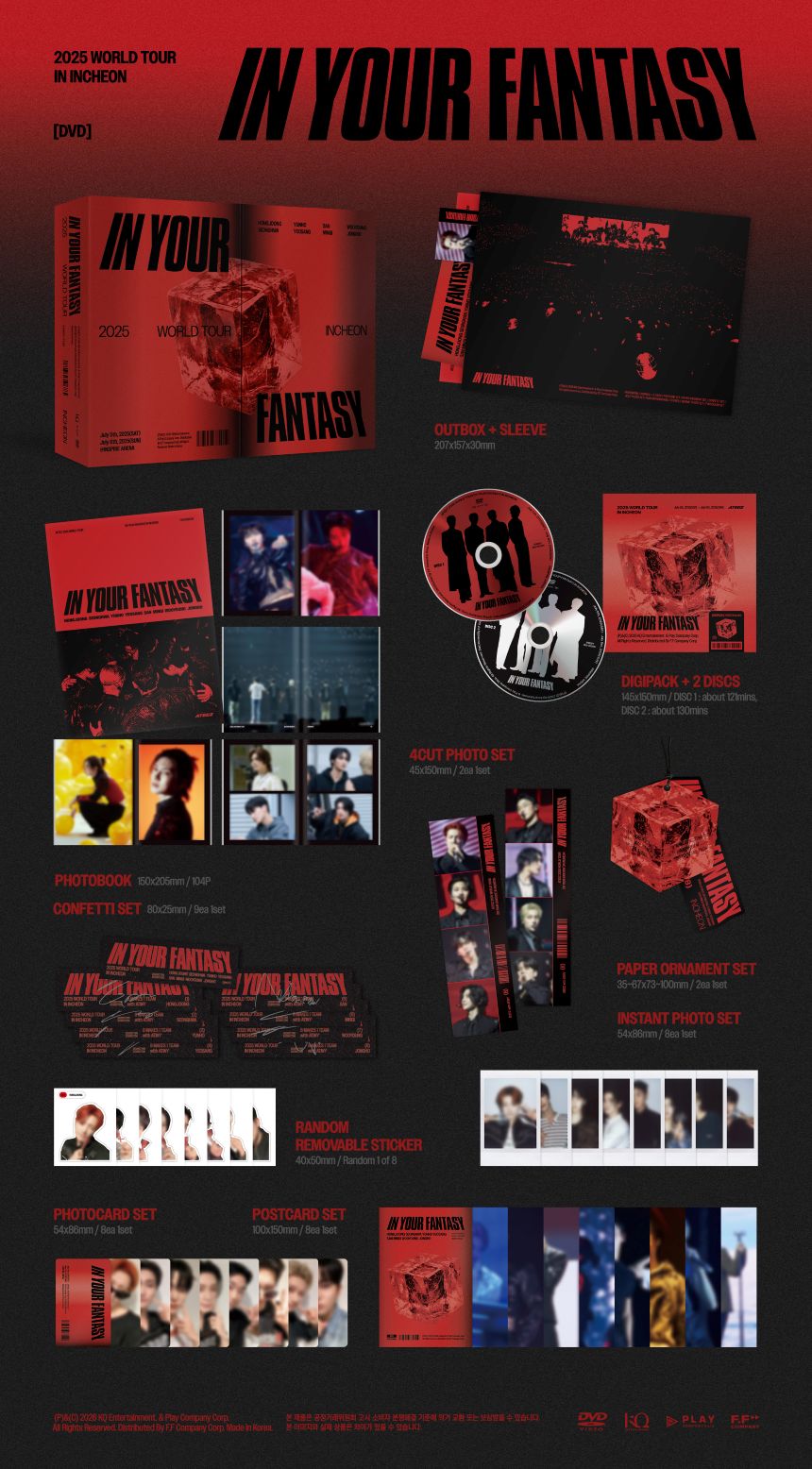 ATEEZ - 2025 WORLD TOUR 'IN YOUR FANTASY' INCHEON DVD + Photocard POB