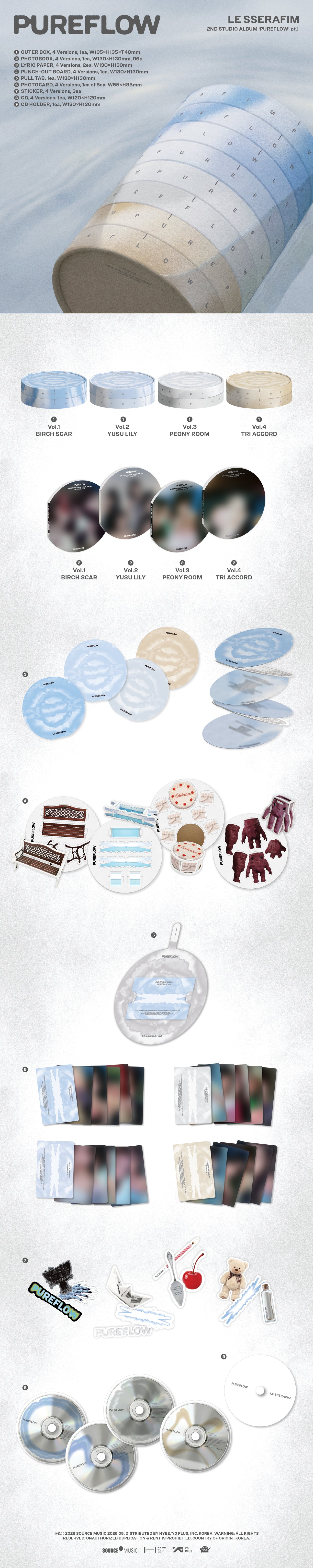 [PRE-ORDER] LE SSERAFIM - 2nd Studio Album 'PUREFLOW pt.1' (hello82 Exclusive)