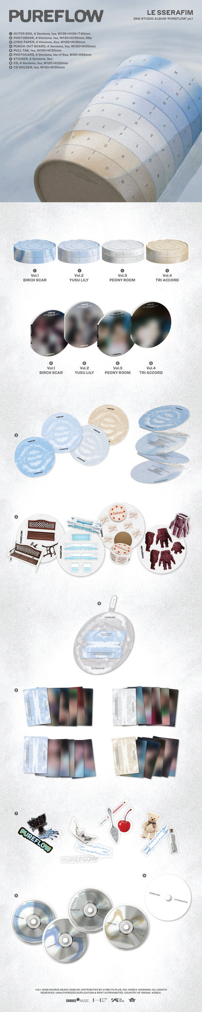 [PRE-ORDER] LE SSERAFIM - 2nd Studio Album 'PUREFLOW pt.1' (hello82 Exclusive)