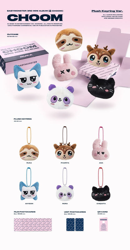 [PRE-ORDER] BABYMONSTER - 3rd Mini Album '춤 (CHOOM)' (Plush Keyring ver.)