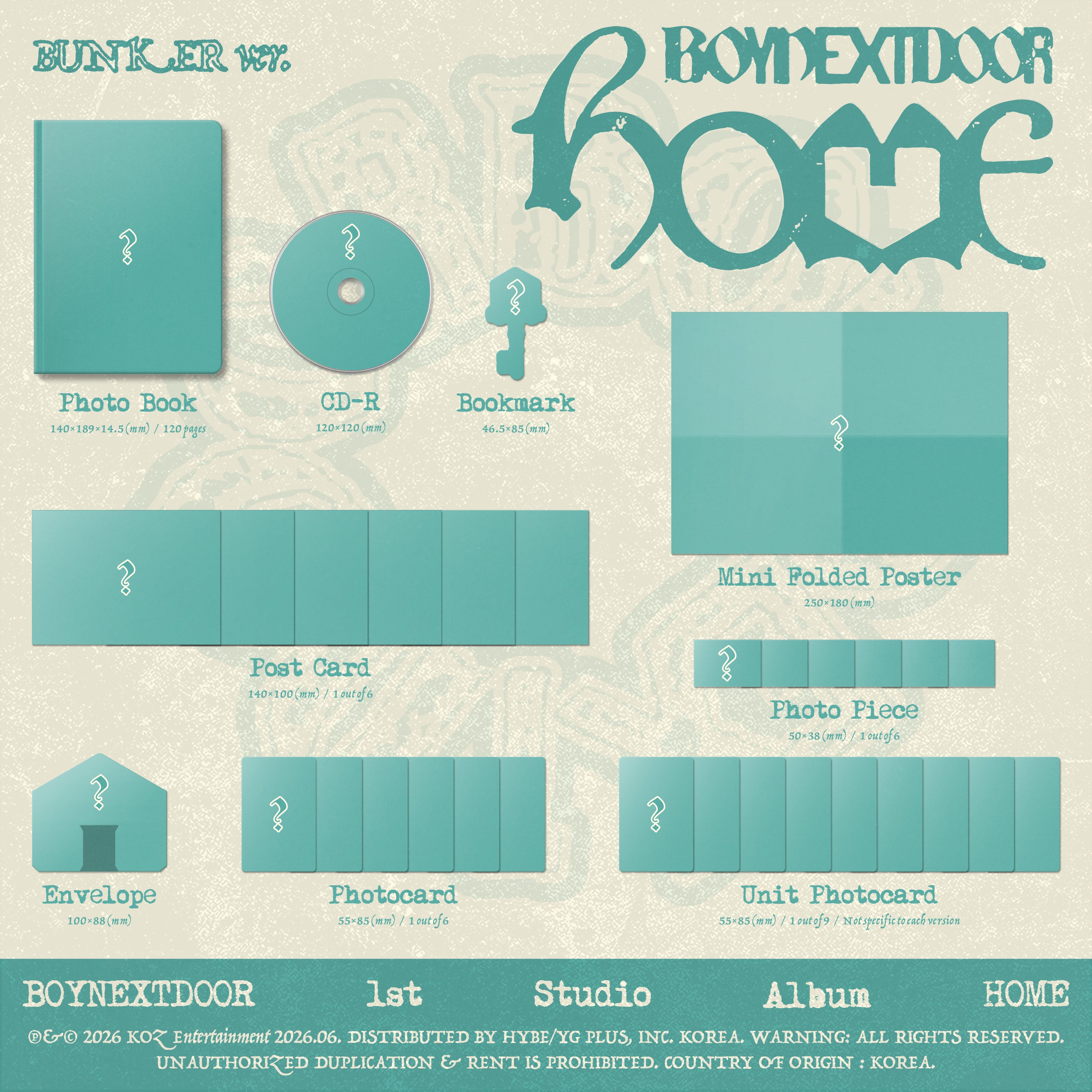 BOYNEXTDOOR - 1st STUDIO ALBUM 'HOME' (hello82 Exclusive)