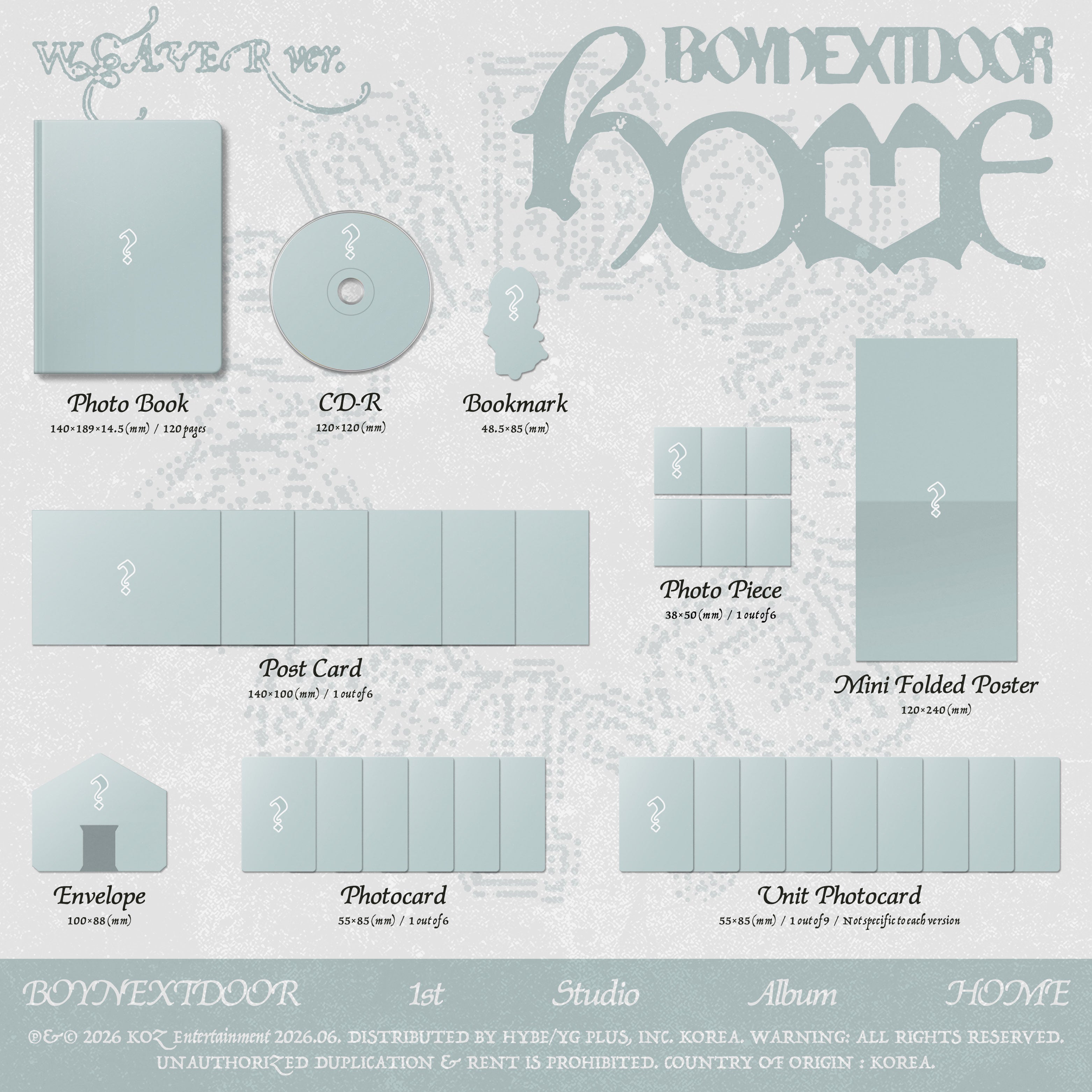BOYNEXTDOOR - 1st STUDIO ALBUM 'HOME' (hello82 Exclusive)