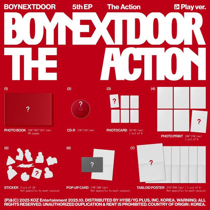 [PRE-ORDER] BOYNEXTDOOR - 5th EP 'The Action' (Photobook ver.) + Apple Music Photocard POB