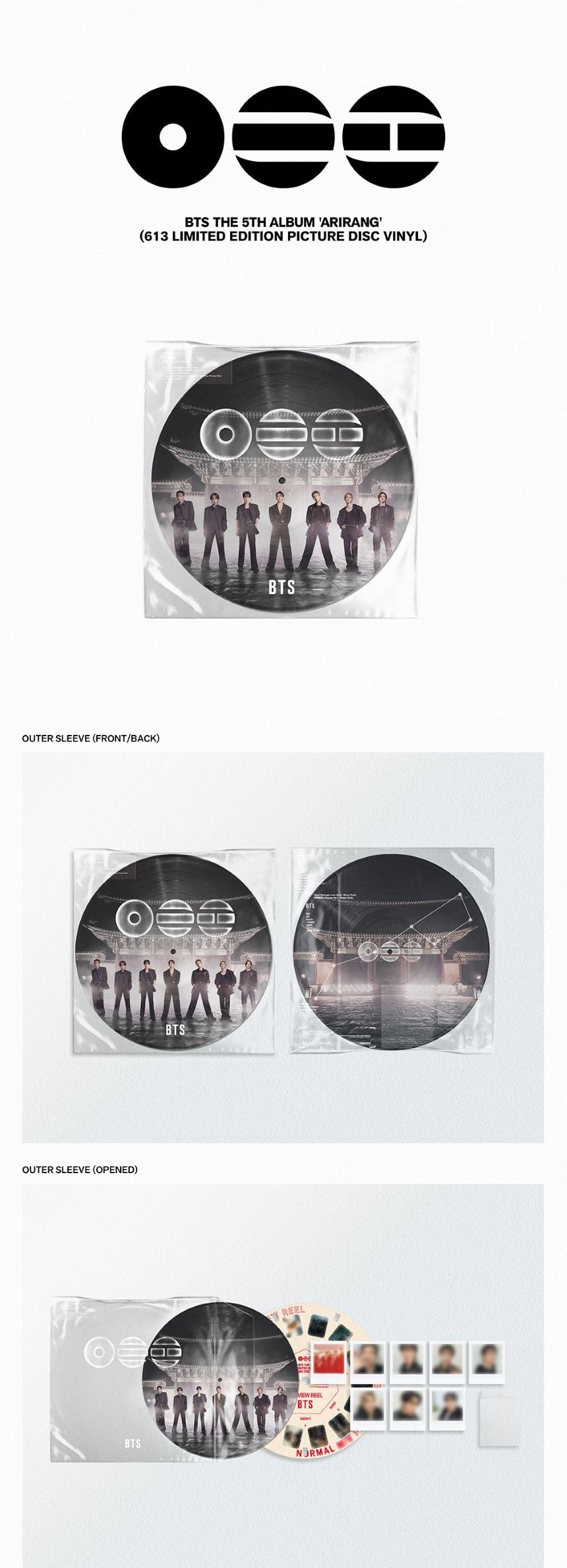 BTS - The 5th Album 'ARIRANG' (613 LIMITED EDITION PICTURE DISC VINYL)
