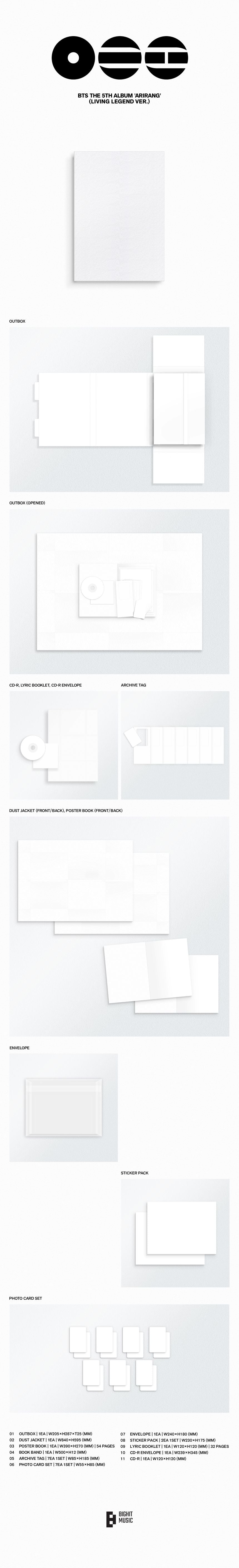 [PRE-ORDER] BTS - 5th Album 'ARIRANG' (Living Legend ver.) + Soundwave Photocard POB