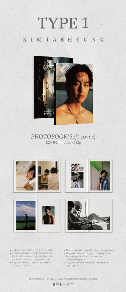 BTS - V - 'TYPE 1' Photobook (Magazine Version)