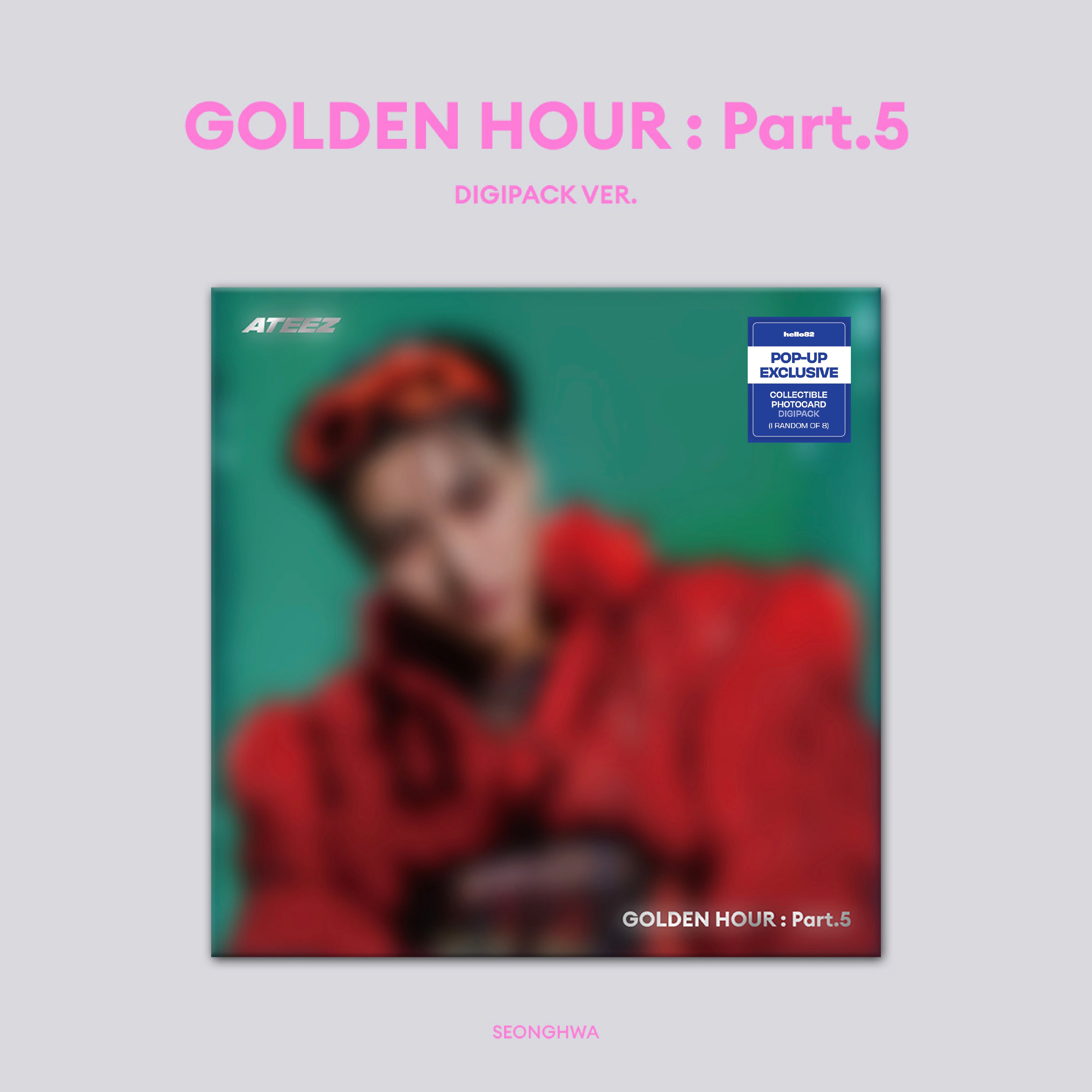 ATEEZ - 'GOLDEN HOUR : Part.5' (Member Digipack ver.) hello82 [POP-UP Exclusive]